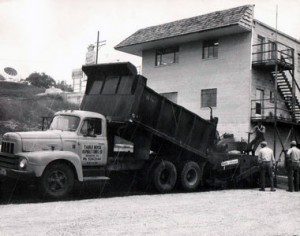 Vintage image of a dump truck